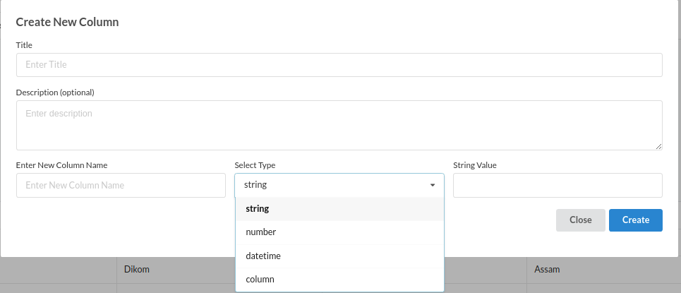 create column