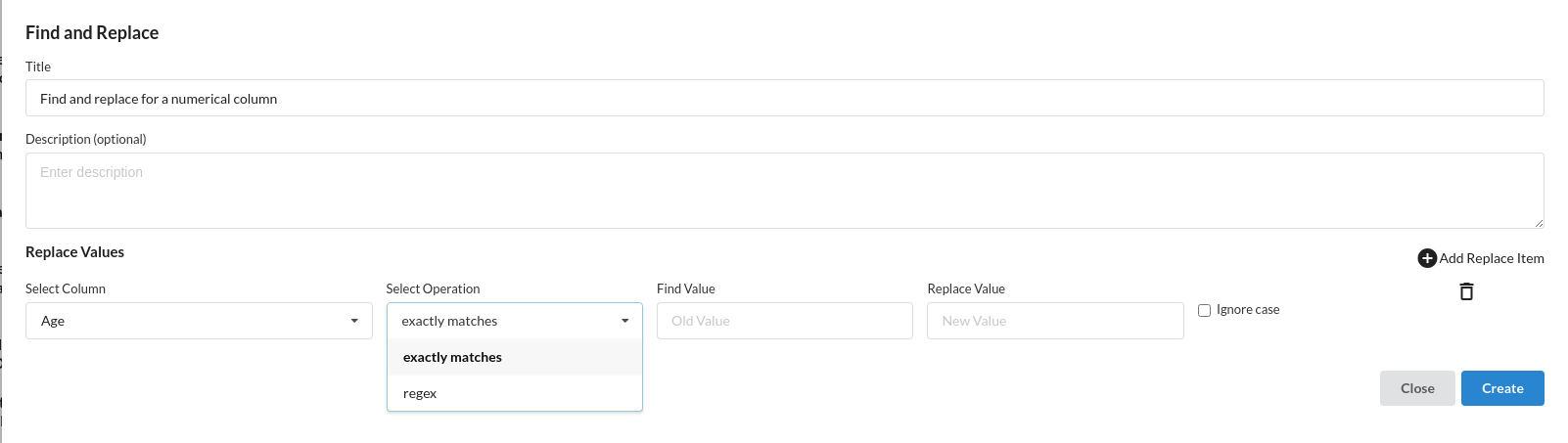 Find and Replace Values