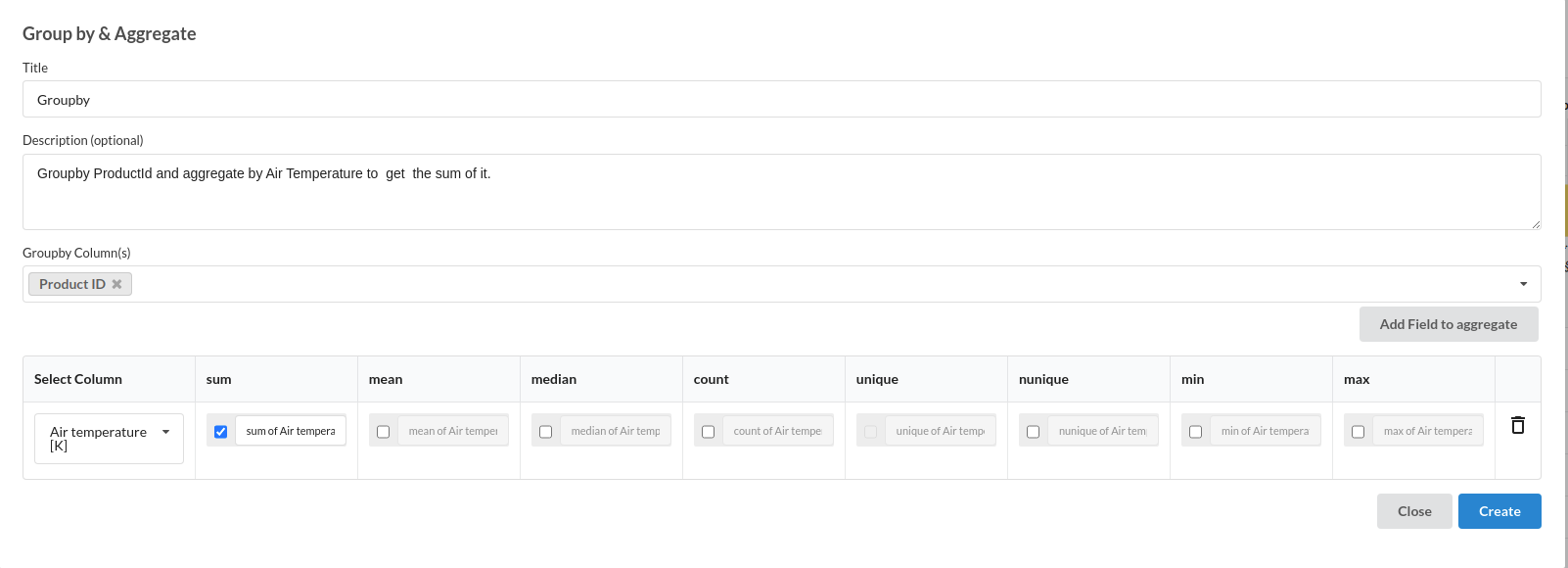 Groupby/Aggregate
