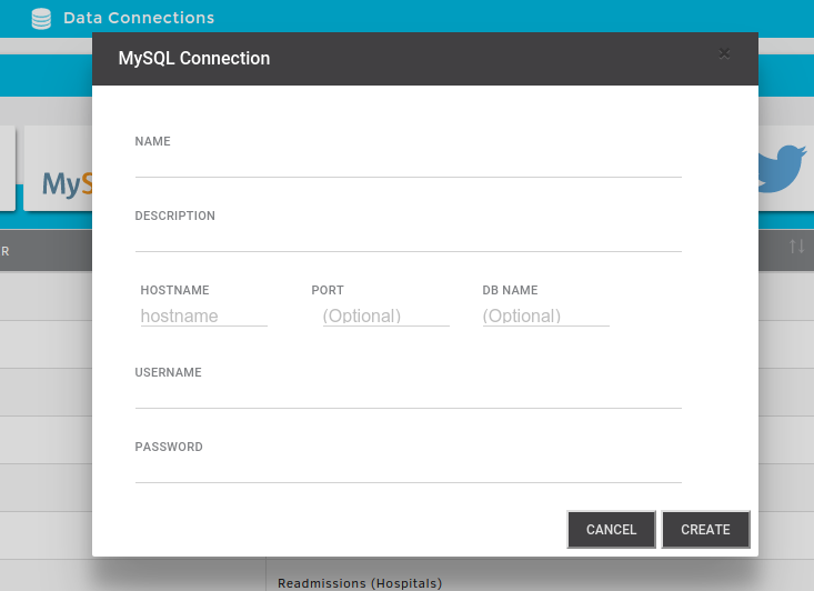 SQL Connector Dialog