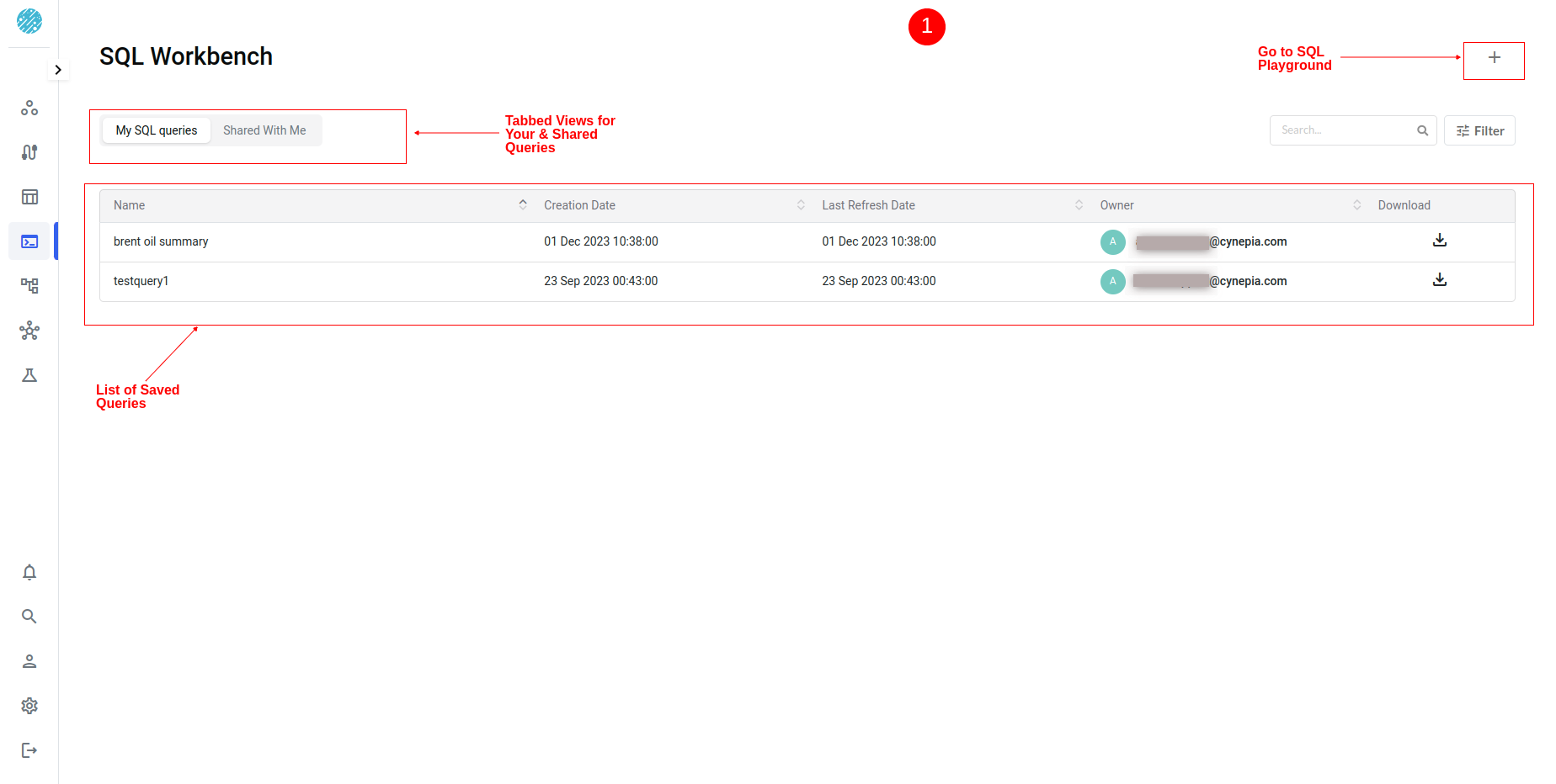 Workbench Listing View