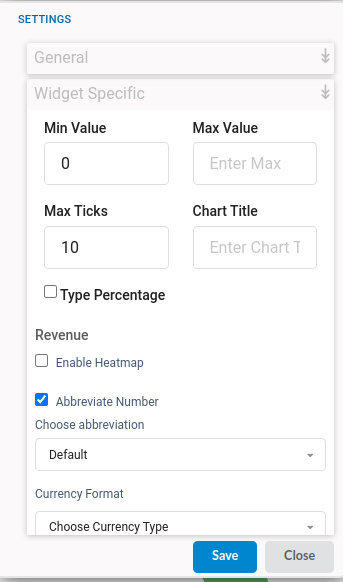 dashboard section