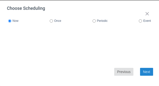 Enter Scheduling Parameters