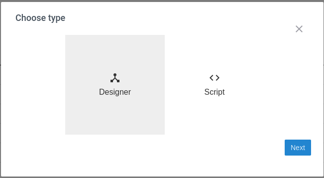 Enter Workflow Creation Type