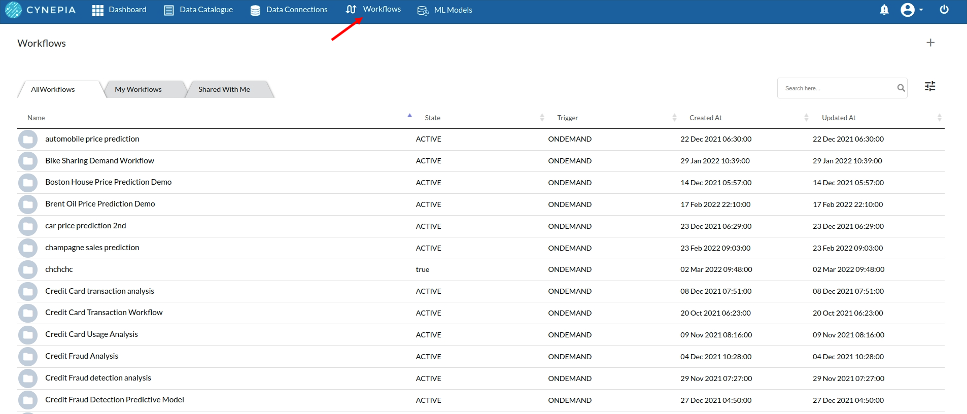 Enter Workflow Creation Type